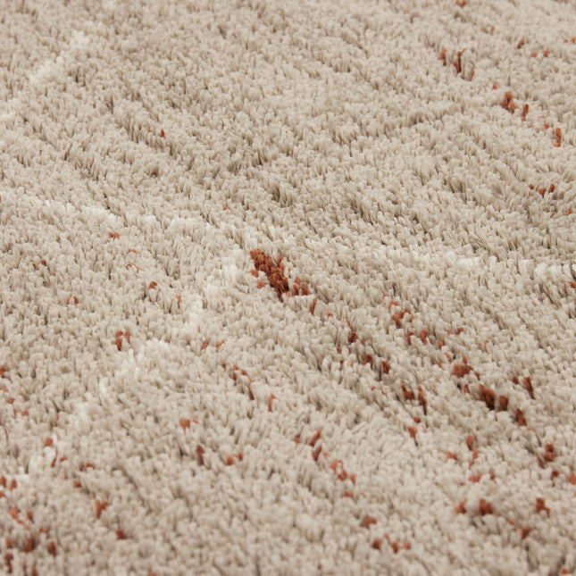 Berber Teppich Linien Grau/Creme