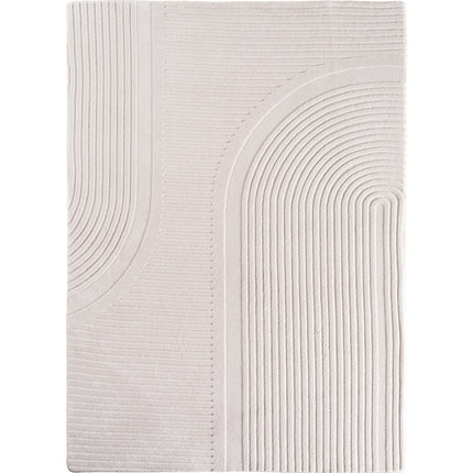 Skandinavischer taupefarbener High/Low-Teppich Donna