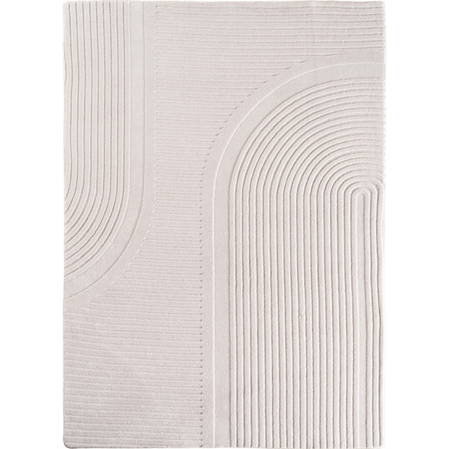 Skandinavischer taupefarbener High/Low-Teppich Donna