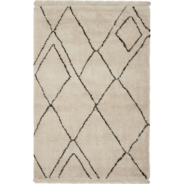 Berberteppich mit Fransen Cross Lines