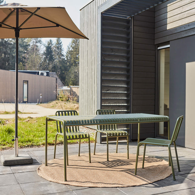 Runder Jute-Außenteppich Outdoor Natur