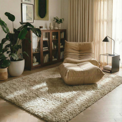 Hochflorteppich Beige Teddy