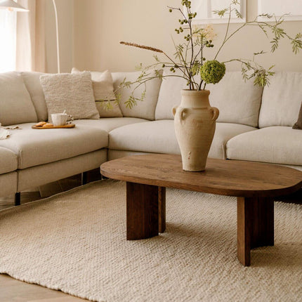 Wollteppich Beige Melange Pebble