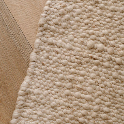 Wollteppich Beige Melange Pebble