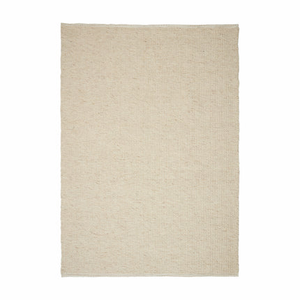 Wollen vloerkleed Beige Gemeleerd Pebble