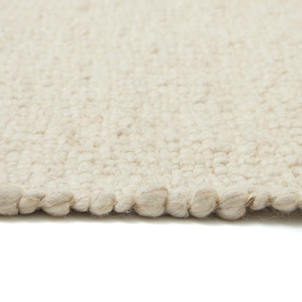Wollen vloerkleed Beige Gemeleerd Pebble