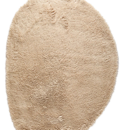 Hochflorteppich Beige/Weiß Nesto