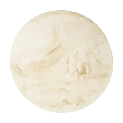 Runder Hochflorteppich, extra weich und flauschig – Creme