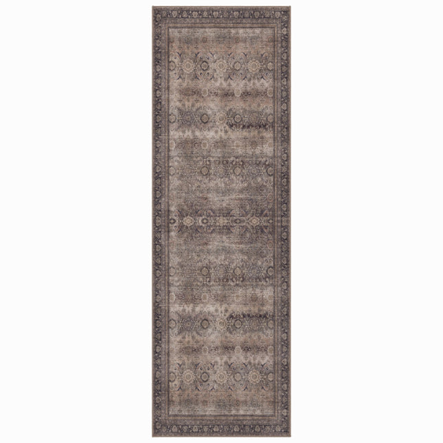 Vintage Loper Vloerkleed Bruin/Beige Cruz 80x250cm