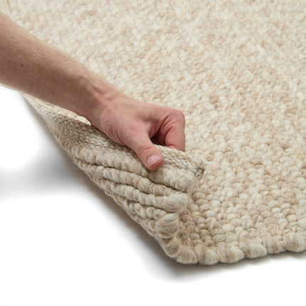 Wollteppich Beige/Braun Gotland
