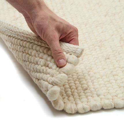 Wollteppich Elfenbein Mix Gotland