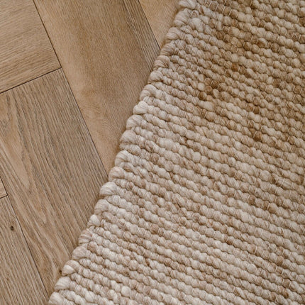 Wollteppich Beige/Braun Gotland