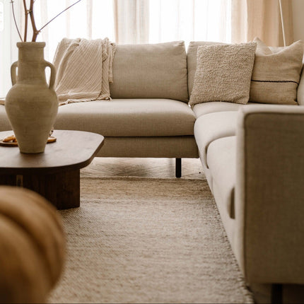 Wollteppich Beige/Braun Gotland