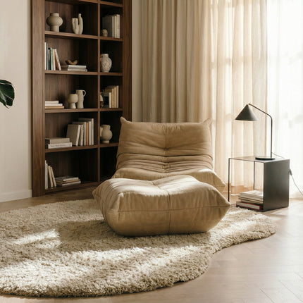 Bio-Hochflorteppich Beige Teddy