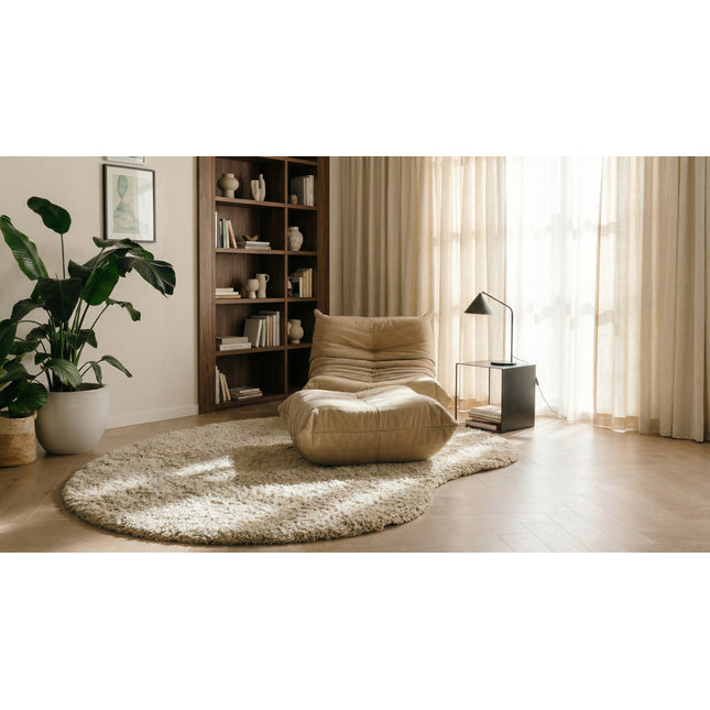 Bio-Hochflorteppich Beige Teddy