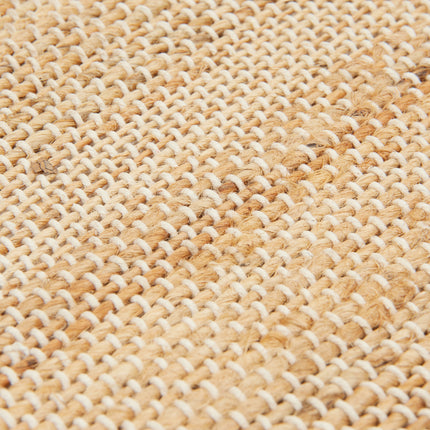 Jute vloerkleed Edge deens ovaal