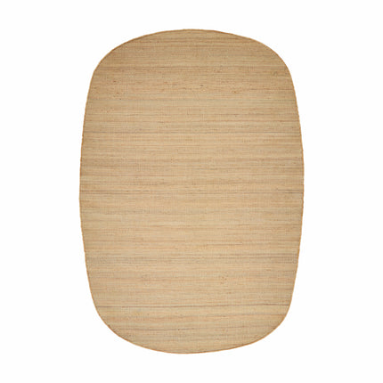 Jute vloerkleed Edge deens ovaal