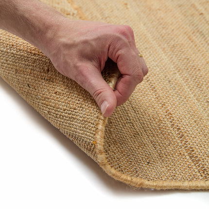 Jute vloerkleed Edge deens ovaal