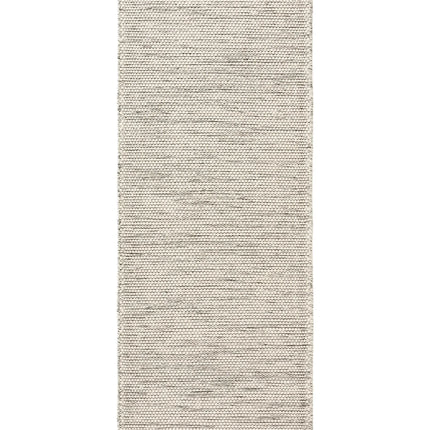 Wollen Loper vloerkleed Beige/wit Mave
