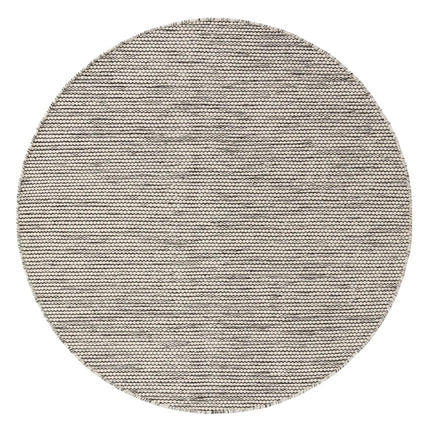 Rond Wollen vloerkleed mave Beige/Zwart