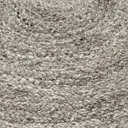 Runder Wollteppich Labyrinth Grau Mix