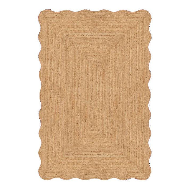 Jute vloerkleed wafelstructuur naturel