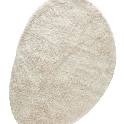 Hochflorteppich Beige/Weiß Nesto