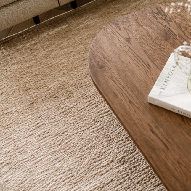 Wollteppich Braun Melange Pebble